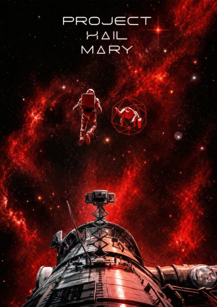 Project Hail Mary Space Film Posteri – Duvar Tablosu duvarda gerçek ölçek