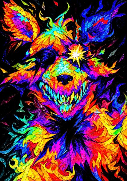 Psychedelic Foxy Five Nights at Freddy's Film Posteri – Duvar Tablosu poster görseli
