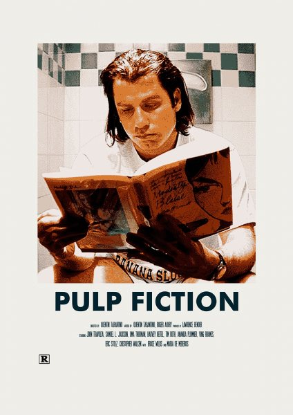 pulp fiction Film Posteri – Duvar Tablosu duvarda gerçek ölçek