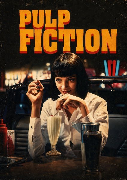 Pulp Fiction Mia Wallace Film Posteri – Duvar Tablosu duvarda gerçek ölçek
