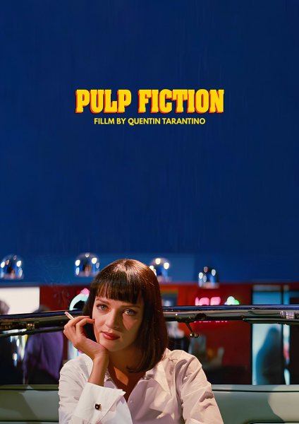 Pulp Fiction Mia Wallace Movie Film Posteri – Duvar Tablosu duvarda gerçek ölçek