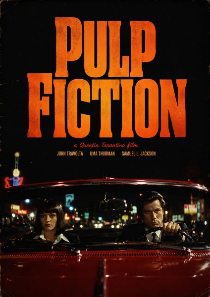 Pulp Fiction Movie Film Posteri – Duvar Tablosu duvarda gerçek ölçek