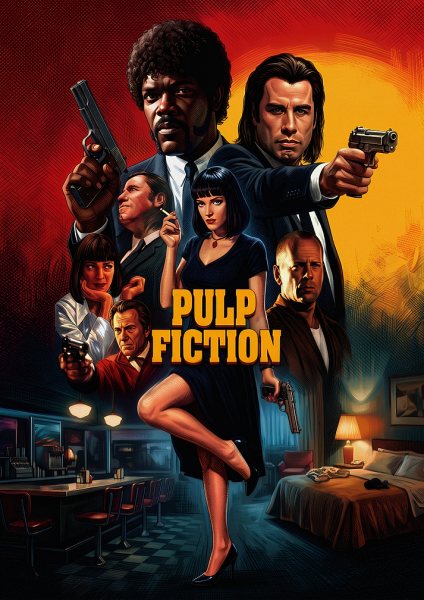 Pulp Fiction Movie Poster Art Film Posteri – Duvar Tablosu
