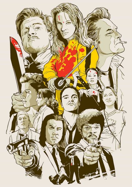 Quentin Tarantino Movies Film Posteri – Duvar Tablosu poster görseli