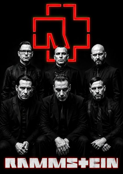 Rammstein Band Members with Logo Müzik Posteri – Duvar Tablosu duvarda gerçek ölçek