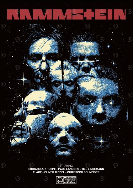 Rammstein Band Müzik Posteri – Duvar Tablosu duvarda gerçek ölçek