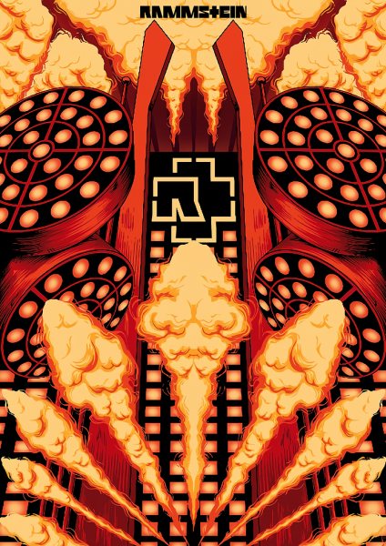 Rammstein Band Poster Art Müzik Posteri – Duvar Tablosu duvarda gerçek ölçek