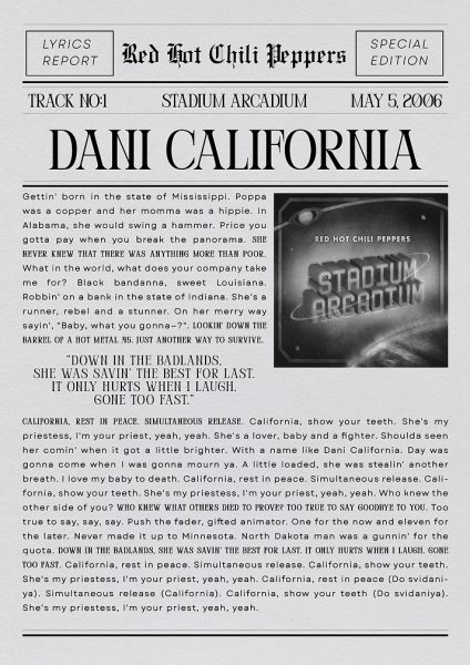 Red Hot Chili Peppers Müzik Posteri – Duvar Tablosu poster görseli