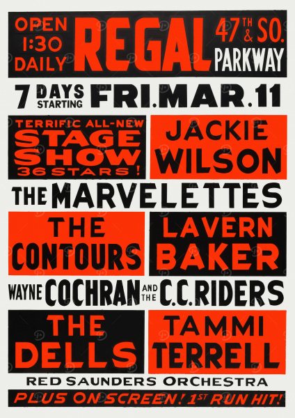 Regal Theater Concert Müzik Posteri – Duvar Tablosu duvarda gerçek ölçek