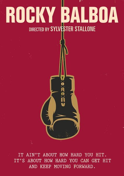 Rocky Balboa Movie Film Posteri – Duvar Tablosu duvarda gerçek ölçek