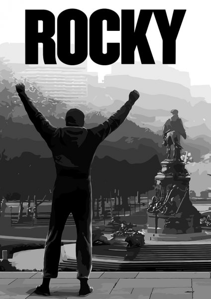 Rocky Balboa Victory Film Posteri – Duvar Tablosu duvarda gerçek ölçek