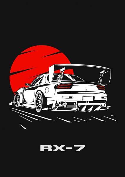 RX7 Mazda Araba Posteri – Duvar Tablosu poster görseli