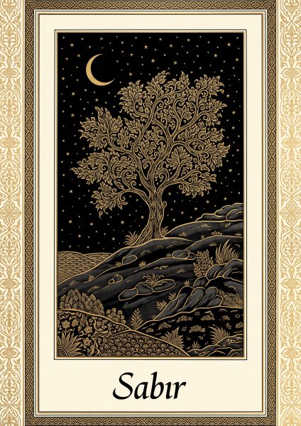 Sabır Posteri – Minyatür Duvar Tablosu