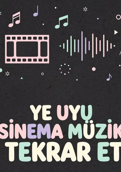 Sanat ve Sinema Rutini Posteri – Tipografi Duvar Tablosu
