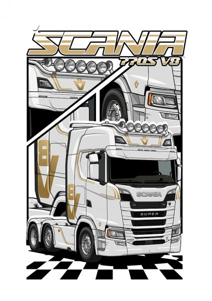 Scania 770S V8 Araba Posteri – Duvar Tablosu poster görseli