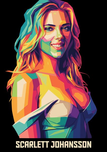 Scarlett Johansson Pop Art Portrait Film Posteri – Duvar Tablosu duvarda gerçek ölçek