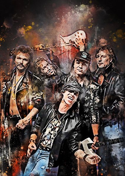 Scorpions is a hard rock Müzik Posteri – Duvar Tablosu duvarda gerçek ölçek