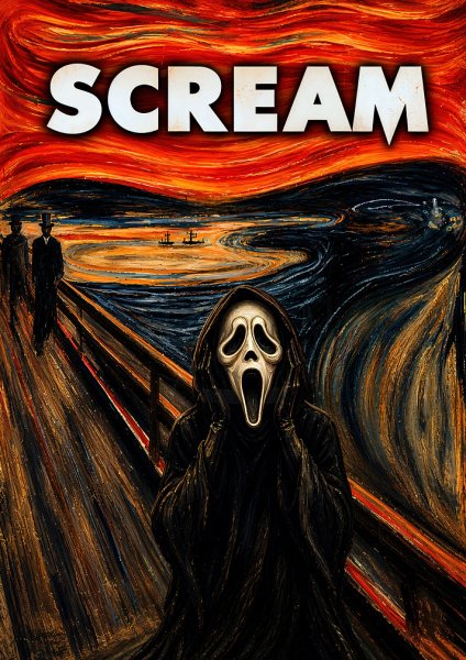 Scream Movie Film Posteri – Duvar Tablosu duvarda gerçek ölçek