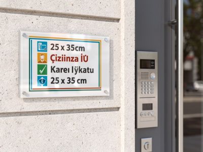 Şeffaf Pleksi Apartman Tabelası