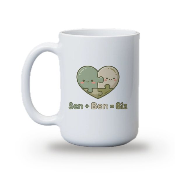 "Sen + Ben = Biz" Baskılı Kupa