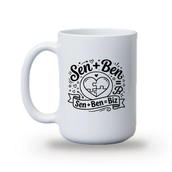 "Sen + Ben = Biz" Baskılı Kupa