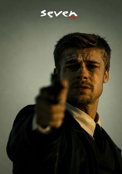 Seven Movie Poster Brad Pitt Film Posteri – Duvar Tablosu poster görseli