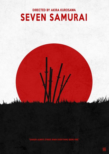 Seven Samurai Film Posteri – Duvar Tablosu duvarda gerçek ölçek