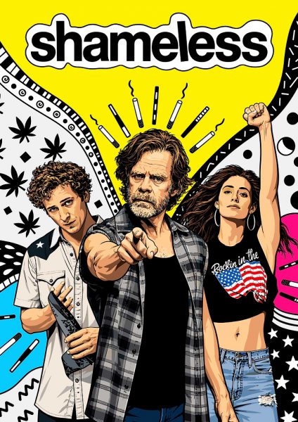 Shameless TV Show Poster Art Film Posteri – Duvar Tablosu duvarda gerçek ölçek