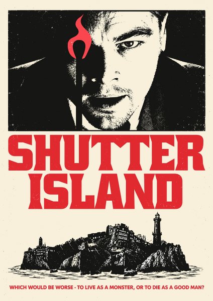 Shutter Island Minimalist Movie Film Posteri – Duvar Tablosu duvarda gerçek ölçek