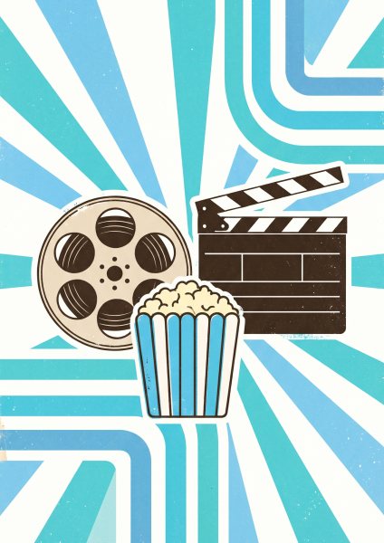 Sinema Severler Posteri – Retro Duvar Tablosu duvarda gerçek ölçek