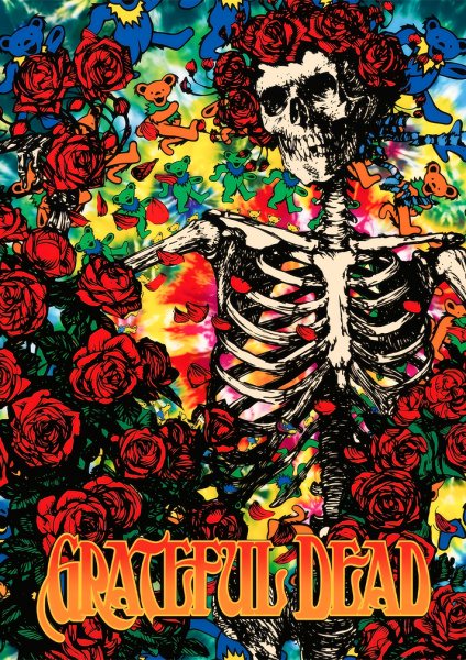 Skeleton and Roses Müzik Posteri – Duvar Tablosu poster görseli