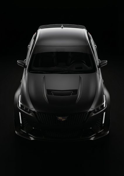 sleek Matte Black Cadillac CT5-V Blackwing Araba Posteri – Duvar Tablosu duvarda gerçek ölçek