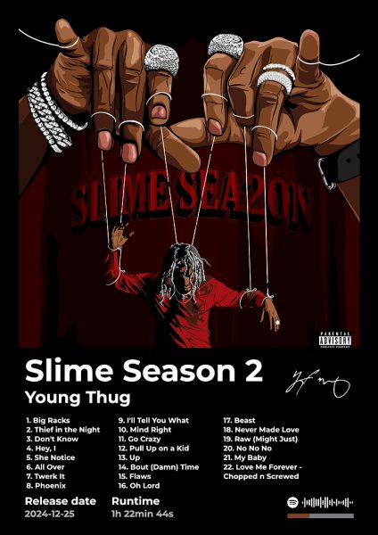 Slime Season 2 Album Cover Art Müzik Posteri – Duvar Tablosu