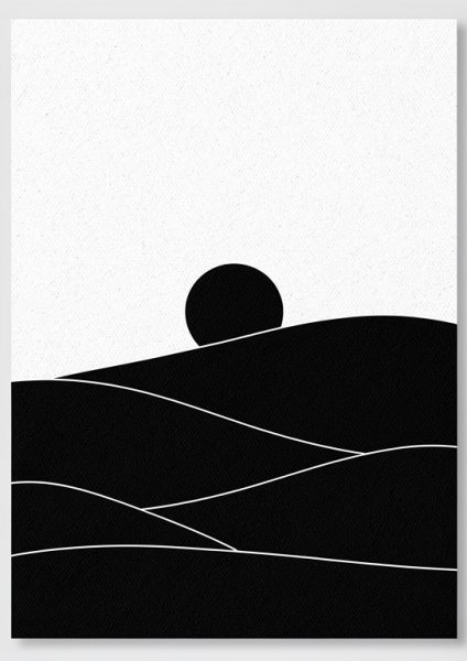 Soyut Gün Batımı Posteri – Minimal Duvar Tablosu