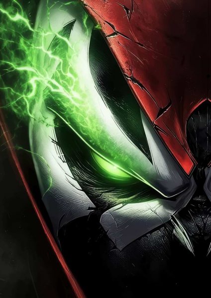 Spawn Comic Book Character Close-up Film Posteri – Duvar Tablosu duvarda gerçek ölçek