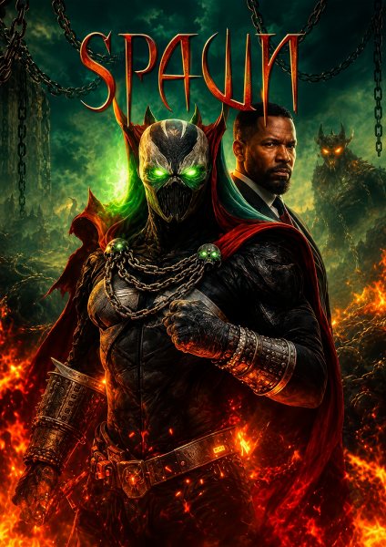 Spawn Movie Poster Concept Art Film Posteri – Duvar Tablosu duvarda gerçek ölçek