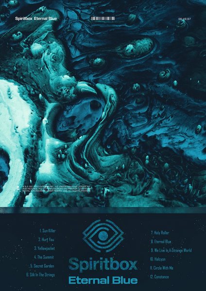 Spiritbox Eternal Blue Album Back Cover Müzik Posteri – Duvar Tablosu duvarda gerçek ölçek