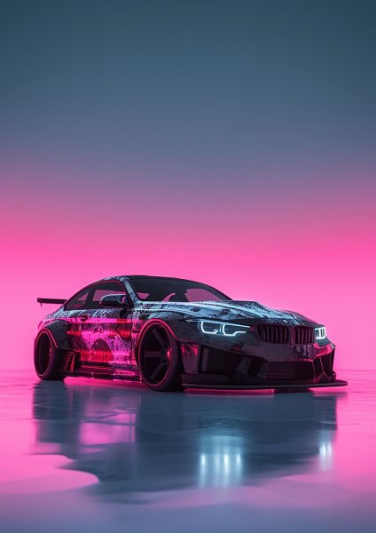 Sport BMW M4 Race Car Araba Posteri – Duvar Tablosu