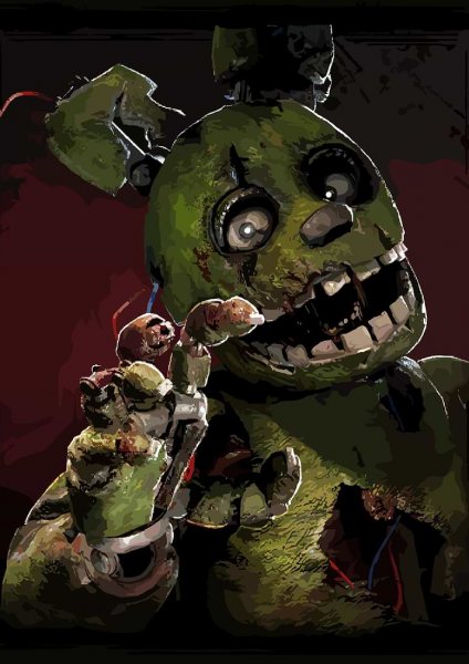 Springtrap from Five Nights at Freddy's Film Posteri – Duvar Tablosu duvarda gerçek ölçek