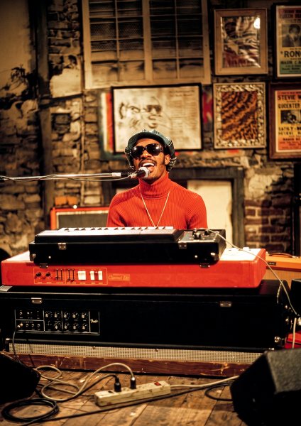 Stevie Wonder Pianist Vintage Müzik Posteri – Duvar Tablosu duvarda gerçek ölçek