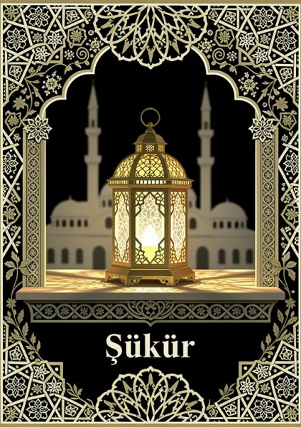 Şükür Posteri – İslami sanat Duvar Tablosu