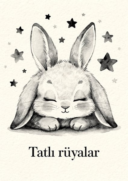 Tatlı Rüyalar Posteri – Suluboya Duvar Tablosu