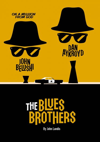 The Blues Brothers Minimalist Movie Film Posteri – Duvar Tablosu duvarda gerçek ölçek
