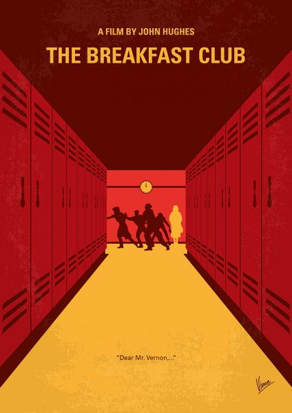 The Breakfast Club Minimalist Movie Film Posteri – Duvar Tablosu duvarda gerçek ölçek