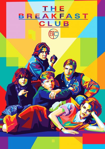 The Breakfast Club Pop Art Film Posteri – Duvar Tablosu duvarda gerçek ölçek
