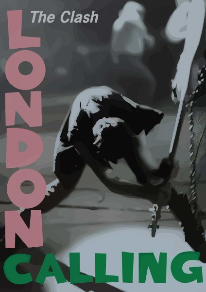 The Clash - London Calling Album Müzik Posteri – Duvar Tablosu duvarda gerçek ölçek
