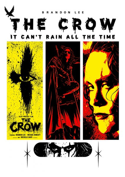 The Crow Movie Poster Art Film Posteri – Duvar Tablosu duvarda gerçek ölçek