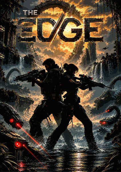The Edge Sci-Fi Action Film Posteri – Duvar Tablosu duvarda gerçek ölçek