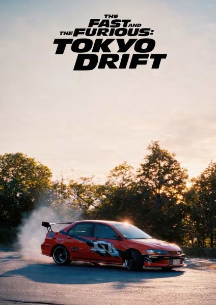The Fast and the Furious Tokyo Drift Araba Posteri – Duvar Tablosu duvarda gerçek ölçek