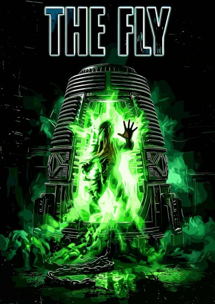 The Fly Movie Poster Art Film Posteri – Duvar Tablosu duvarda gerçek ölçek